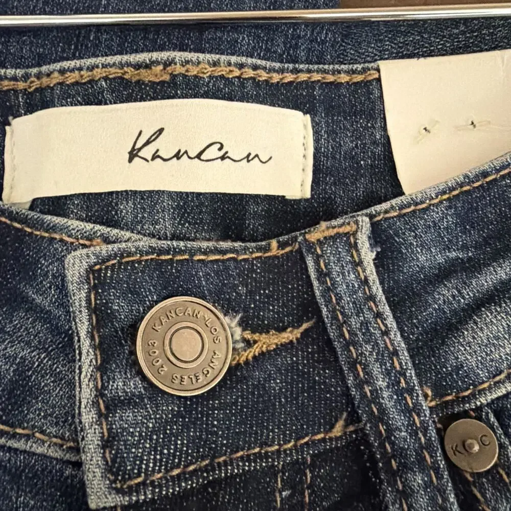 NWT KanCan Blue Denim Ankle Fringe Skinny Jeans #0799 SZ 24 - Picture 5 of 5